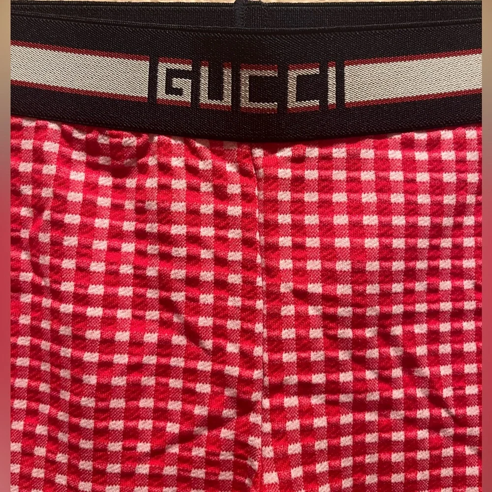 New Gucci Plaid Leggings Size L Kids Waist 24” - 26” - Picture 4 of 9